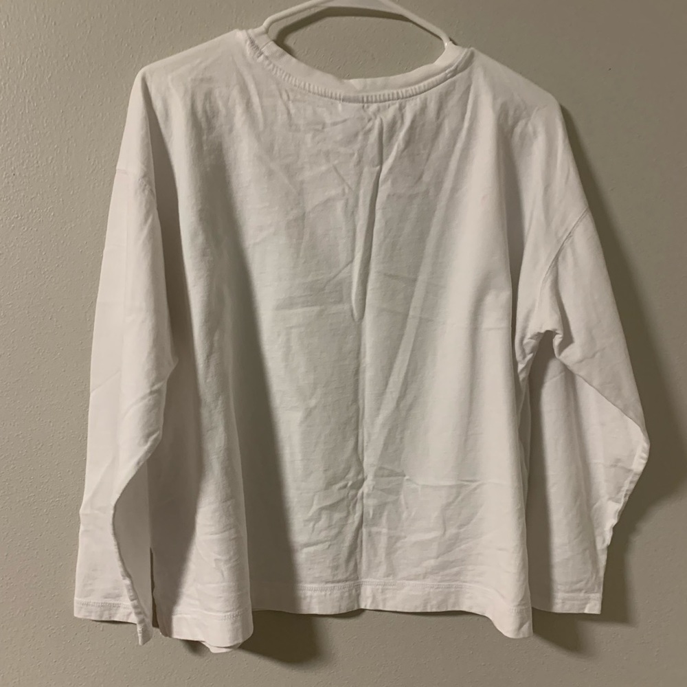 Women’s white 3/4 sleeve T-shirt L